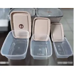 GENERICO - Tuppers rectangular contenedor de alimentos 3 tapers diferentes tamaños