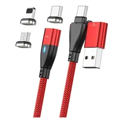 GENERICO - Cable 6 En 1 Pd 100W 1 Metro Rojo Greenport