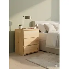 GENERICO - VELADOR DE PINO COLOR NATURAL