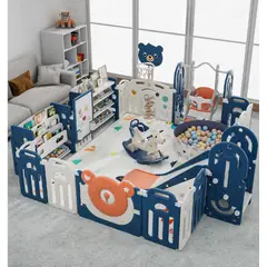 GENERICO - CORRALITO INFANTIL DONOSO AZUL PARA BEBES 2.00 X 2.50 MTS
