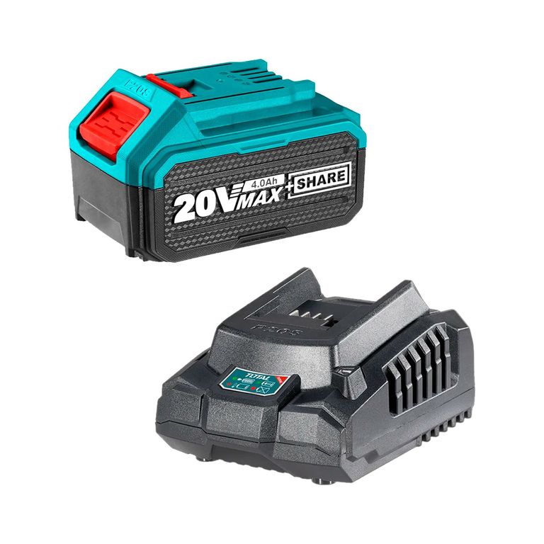 BATERÍA 20V 40AH MULTIHERRAMIENTAS + CARGADOR RÁPIDO TOTAL
