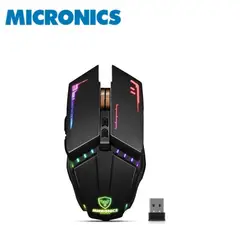 MICRONICS - Mouse Inalámbrico Gamer Recargable Ranger RX 7LEDS 4800DPI