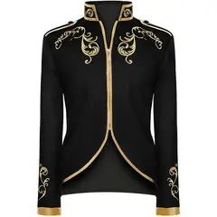 GENERICO - Chaqueta Con Bordado Dorado Hombre Elegante Corte Príncipe