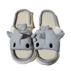 GENERICO - Pantuflas Sandalias de casa con diseño de tiburón - Gris