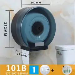 OEM - Dispensador de Papel Higiénico Color Negro Tranparente