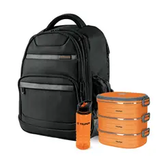 TRUPER - Mochila porta laptop + lonchera termica + tomatodo