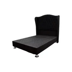 MUEBLES MACRUMO - Cama tapizada Paris - 1.5 Plz - color negro
