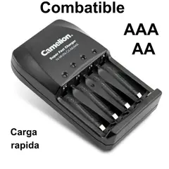 CAMELION - Cargador de Pilas AA-AAA Universal y Súper Rápido