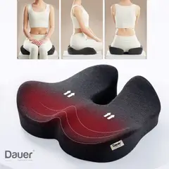 DAUER - Cojín Asiento Ortopedico 3D Viscoelastico de Bambu Refrescante con Asa