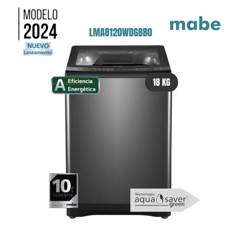 Lavadora Carga Superior 18 Kg Direct Motion LMA8120WDGBB0 Diamond Gray