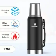 STANLEY - Termo de Bebida Mate System Negro 1.2 L