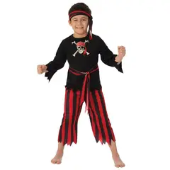 GENERICO - Disfraz de Pirata para niños - Negro - L