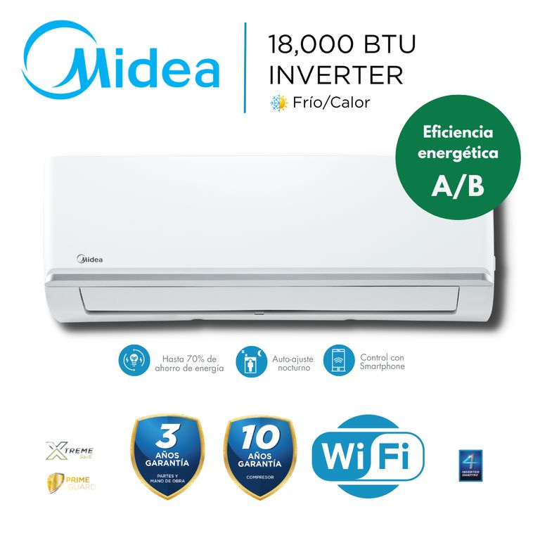 Aire Acondicionado 18000 BTU Split Pared Inverter Frío - Calor