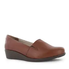 ECCO - Zapatos Slip On Mujer Leticia11 Castaño Cuero Natural