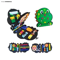 GENERICO - Libro Sensorial Montessori de Aprendizaje Dino