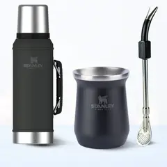 STANLEY - Combo Termo Classic 946 + Matero 236 Ml + Bombilla Negro