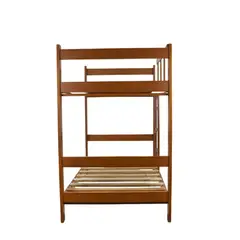 MUEBLES MACRUMO - Camarote de Madera Capirona de 1.5 plz con acabado Cedro