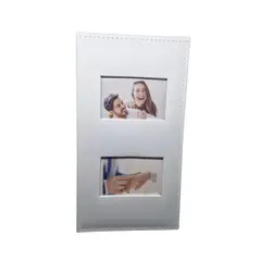 GENERICO - Album de Cuero Sintético (Blanco) doble ventana para 300 fotos 10x15