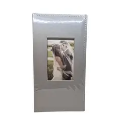 GENERICO - Album de Cuero Sintético (Gris) con ventana para 300 fotos 10x15