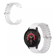 GENERICO - Correa Corrugada Samsung Watch 6 - Blanco