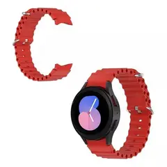 GENERICO - Correa Corrugada Samsung Watch 6 - Rojo