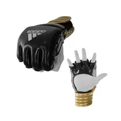 ADIDAS - GUANTES MMA HYBRID FIGHT BLACKGOLDSILVER M