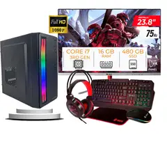 DATAONE - Computadora Pc Intel Core i7 3770 Monitor 24 fhd' RAM 16 GB SSD 480 GB