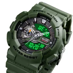 SKMEI - Reloj 1688 VERDE MILITAR Correa Silicona_.