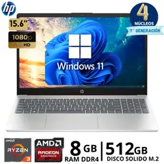 HP - Laptop 15-FC0068LA Ryzen 3 - 7320U 15.6"FHD, Ram 8GB, SSD 512GB, Windows 11