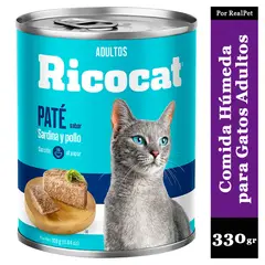 RICOCAT - Paté para Gatos Adultos Sardina y Pollo 330gr