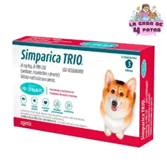 SIMPARICA - Trio de 10 a 20 kg x 3 Pastillas