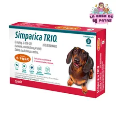 SIMPARICA - TRIO de 5 a 10 kg x 3 Pastillas