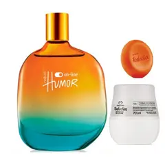NATURA - HUMOR on line masc 75ml + desodorante + jabon