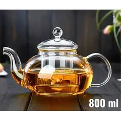 GENERICO - Tetera con infusor de vidrio borosilicato 800 ml