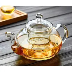 GENERICO - Tetera con infusor de vidrio borosilicato 800 ml