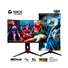 TEROS - Monitor Curvo TE-2766G 27 FHD HDMI DP FREESYNC PIVOT