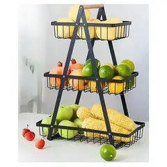 GENERICO - Frutero de Metal 3 niveles Organizador Multiusos