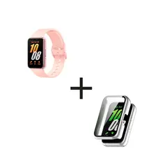 SAMSUNG - Smartwatch Galaxy Fit 3 Rosa + Case Bumper Plata