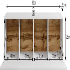 TU MESITA - Mesa de TV Flotante Nieves color Negro 2 puertas