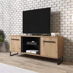 TU MESITA - Mesa de TV Moderna Nik 2 puertas color Roble