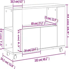 TU MESITA - Mesa de TV Mika con Ruedas color Duna 2 cajones