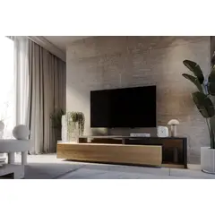 TU MESITA - Mesa de TV Moderna Mikela color RobleNegro