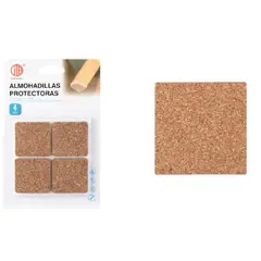 OTTOWARE - Set de 3 Almohadillas Protectoras Cuadrada de Corcho 4 Pcs