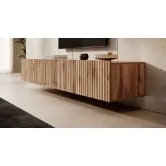 TU MESITA - Mesa de TV Flotante Lika color Duna 4 puertas