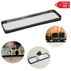 INSPIRA MARKET - Bandejas de espejo decorativa de tocador organizador PACK X2