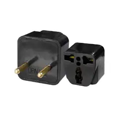 OPALUX - Adaptador Enchufe + Tierra a Espiga Redonda AP-6049B