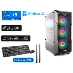 INTEL - PC Nueva Ci5-12450 12va 24GB Ram 512GBSSD 1TBHDD SALIDA 4 MONITORES