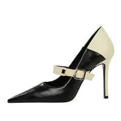 SHANDIAN - Zapato Formal Mujer Negro