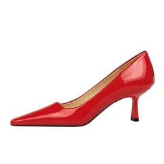 SHANDIAN - Zapato Formal Mujer Rojo