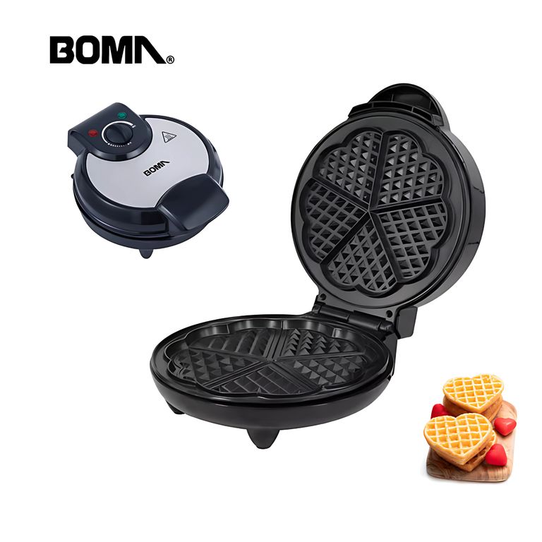 Máquina Eléctrica Para Hacer Wafles Corazón - Boma